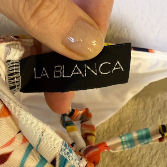 LaBlanca Desert Dream Triangle Multicolor Bikini Top sz 12 - Picture 6 of 7